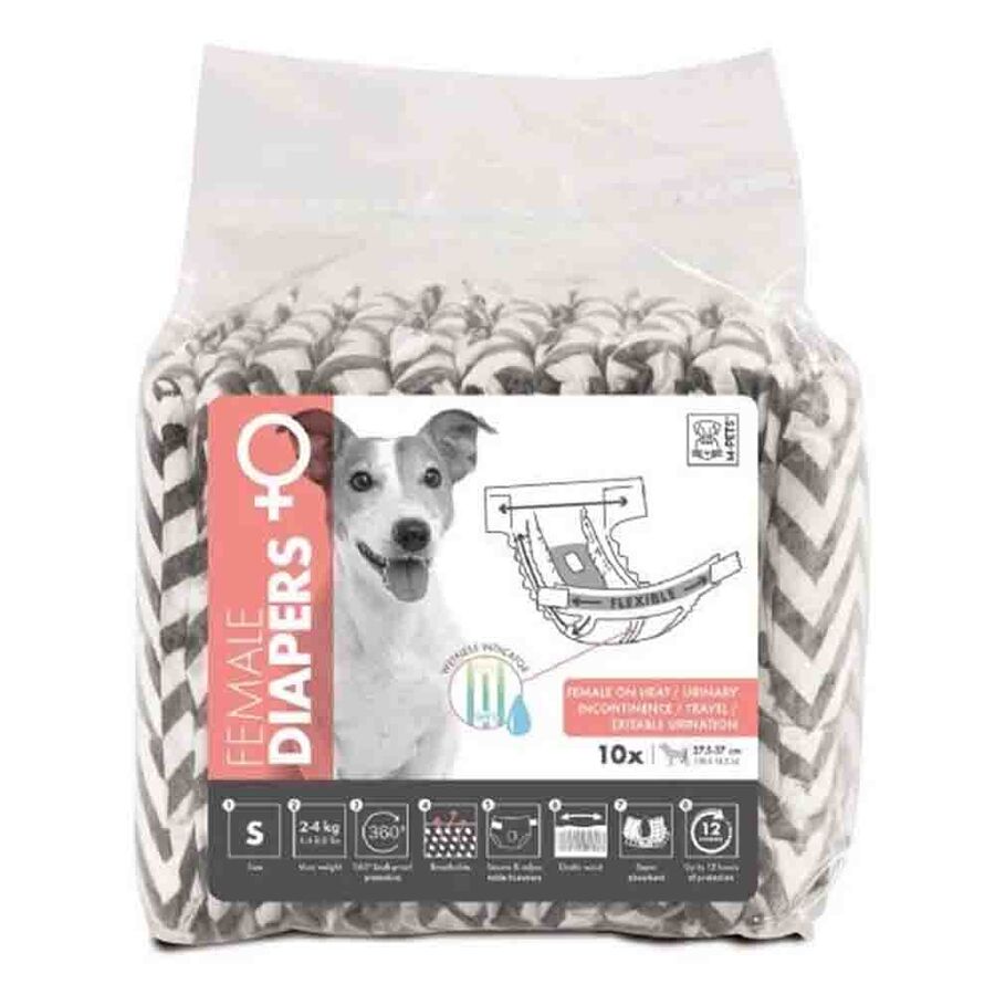 M-Pets Diapers Dişi Köpekler İçin Külot (S) 10lu