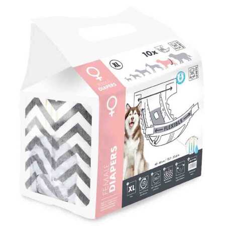 M-PETS - M-Pets Diapers Dişi Köpekler İçin Külot (XL) 10lu