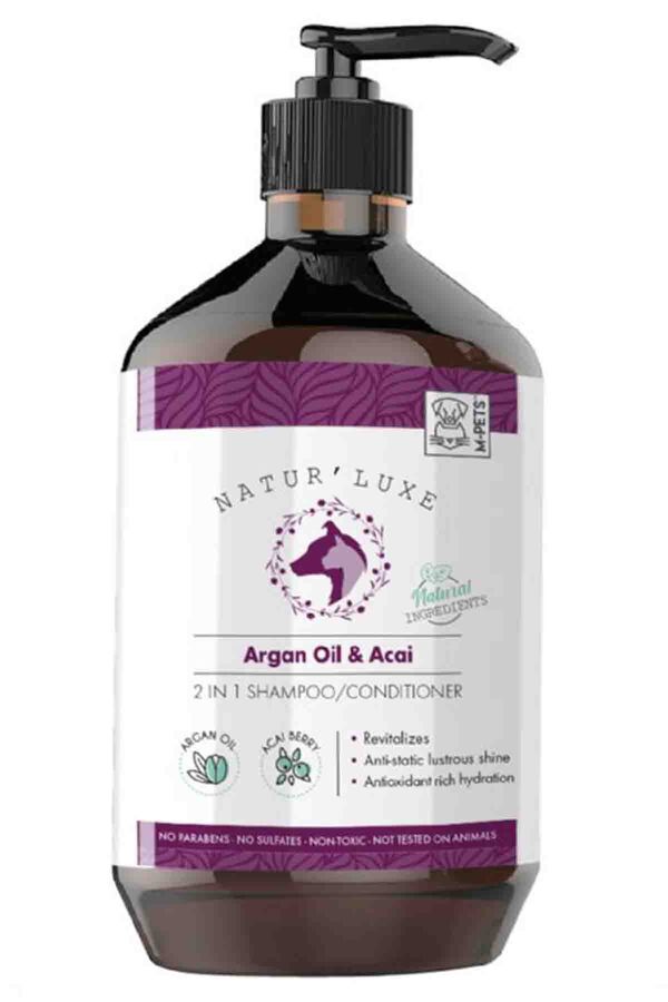 M-Pets Naturluxe Argan Oil & Acai 2n1 Köpek Şampuanı Ve Bakım Kremi 500ml