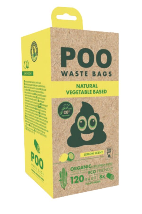 M-Pets Poo Dışkı Poşeti 15 Yaprak Limon Kokulu 8li Paket