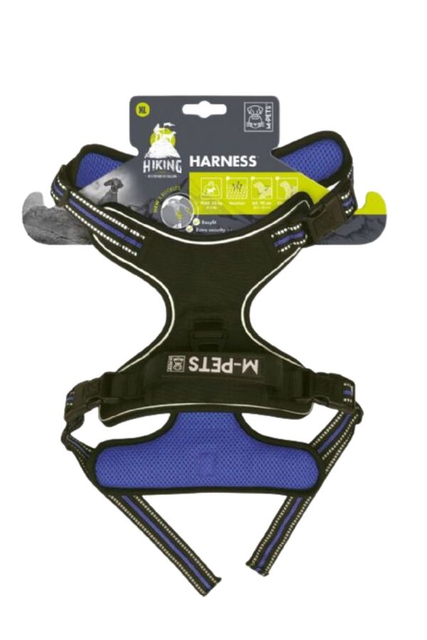 M-Pets Hiking Reflektörlü Soft Sırt Tasması Mavi (XL)