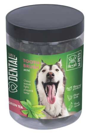 M-PETS - M-Pets Dental Snack Green Tea Tooth Brush Mini Ödül Maması 200gr