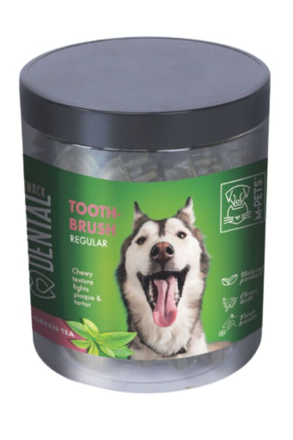 M-Pets Dental Snack Green Tea Tooth Brush Regular Ödül Maması 330gr