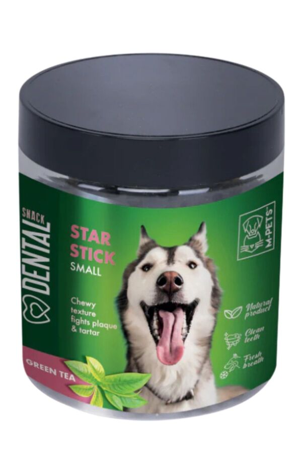 M-pets Dental Snack Green Tea Star Stick Small Ödül Maması 170gr