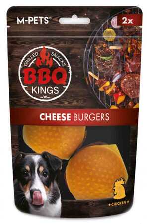 M-Pets BBQ Kings Cheese Burgers Tavuklu Köpek Ödül Maması 130gr - Thumbnail