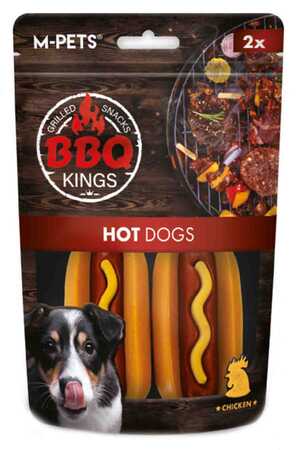 M-Pets BBQ Kings Hot Dogs Tavuklu Köpek Ödül Maması 135gr - Thumbnail