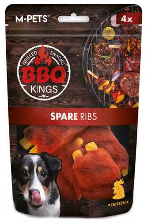 M-Pets BBQ Kings Spare Ribs Tavuklu Köpek Ödül Maması 85gr - Thumbnail
