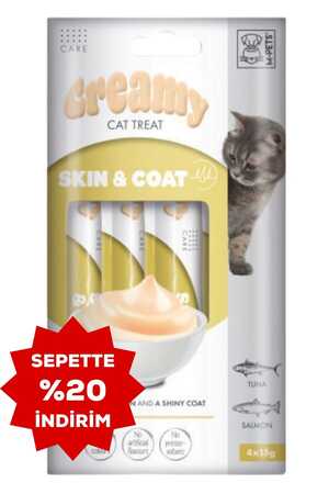 M-PETS - M-Pets Skin&Coat Fonksiyonel Creamy Kedi Ödülü 4x15gr