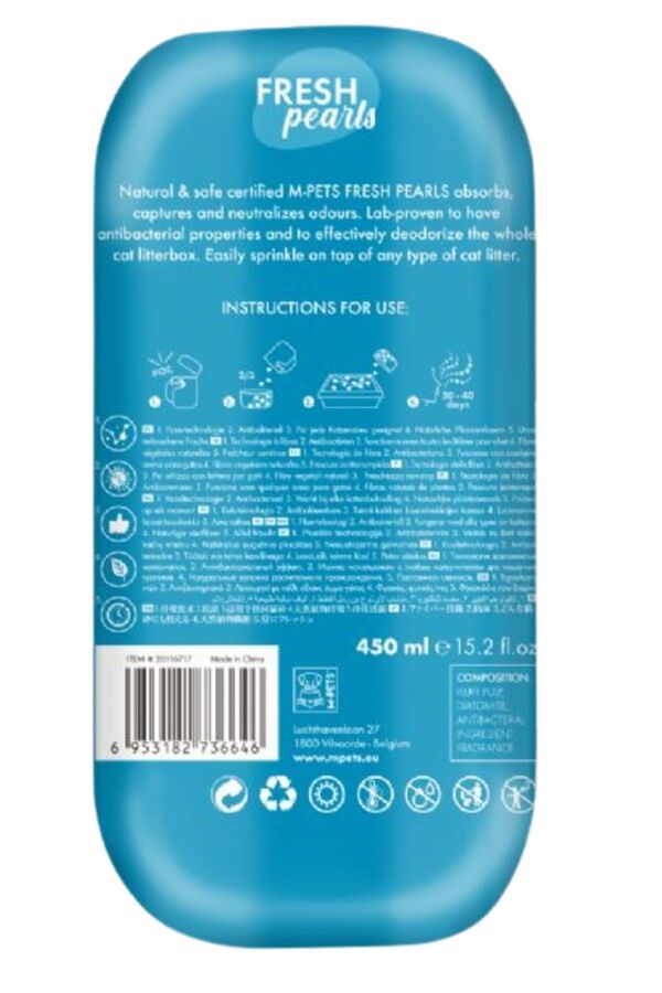 M-Pets Fresh Pearls Kedi Kumu Deodorant Okyanus Kokulu 450ml 