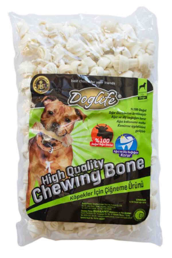 Doglife Düğümlü Kemik White 9-10gr 100lü