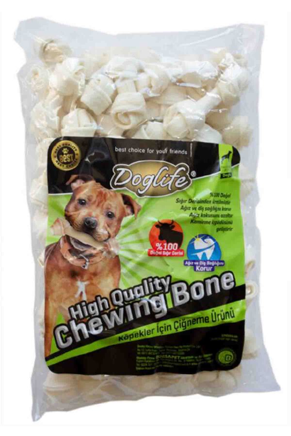 Doglife Düğümlü Köpek Ödül Kemiği Beyaz 18-20gr 50li