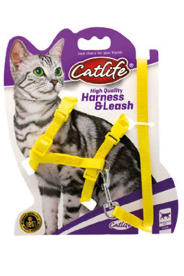 Catlife Göğüs Tasması+Gezdirme Kayışı Mix Color