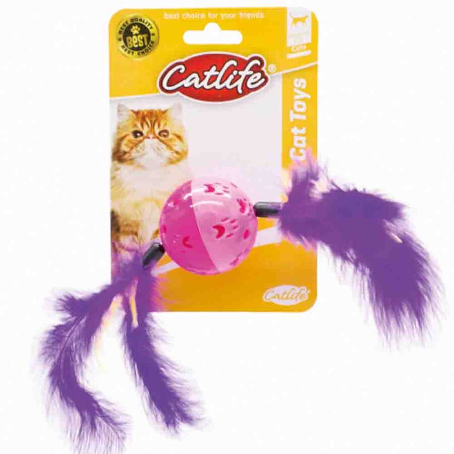 Catlife Zilli Tüylü Top Kedi Oyuncağı