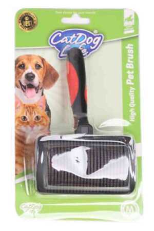 Cat/Doglife Kedi ve Köpekler İçin İnce Telli Basmalı Fırça Medium - Thumbnail