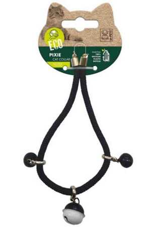 M-PETS - M-Pets Pixie Zilli Kedi Boyun Tasması Black