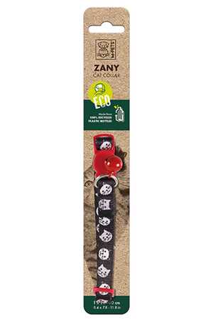 M-PETS - M-Pets Zany Zilli Kedi Boyun Tasması Black/Red