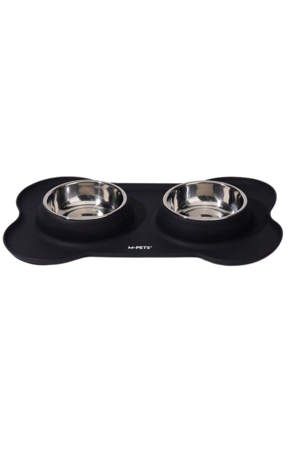 M-Pets Düet Silicone Mat Mama Kabı Black 2x200ml