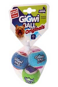 GIGWI - Gigwi Ball Tenis Topu 3lü 4 cm Köpek Oyuncağı
