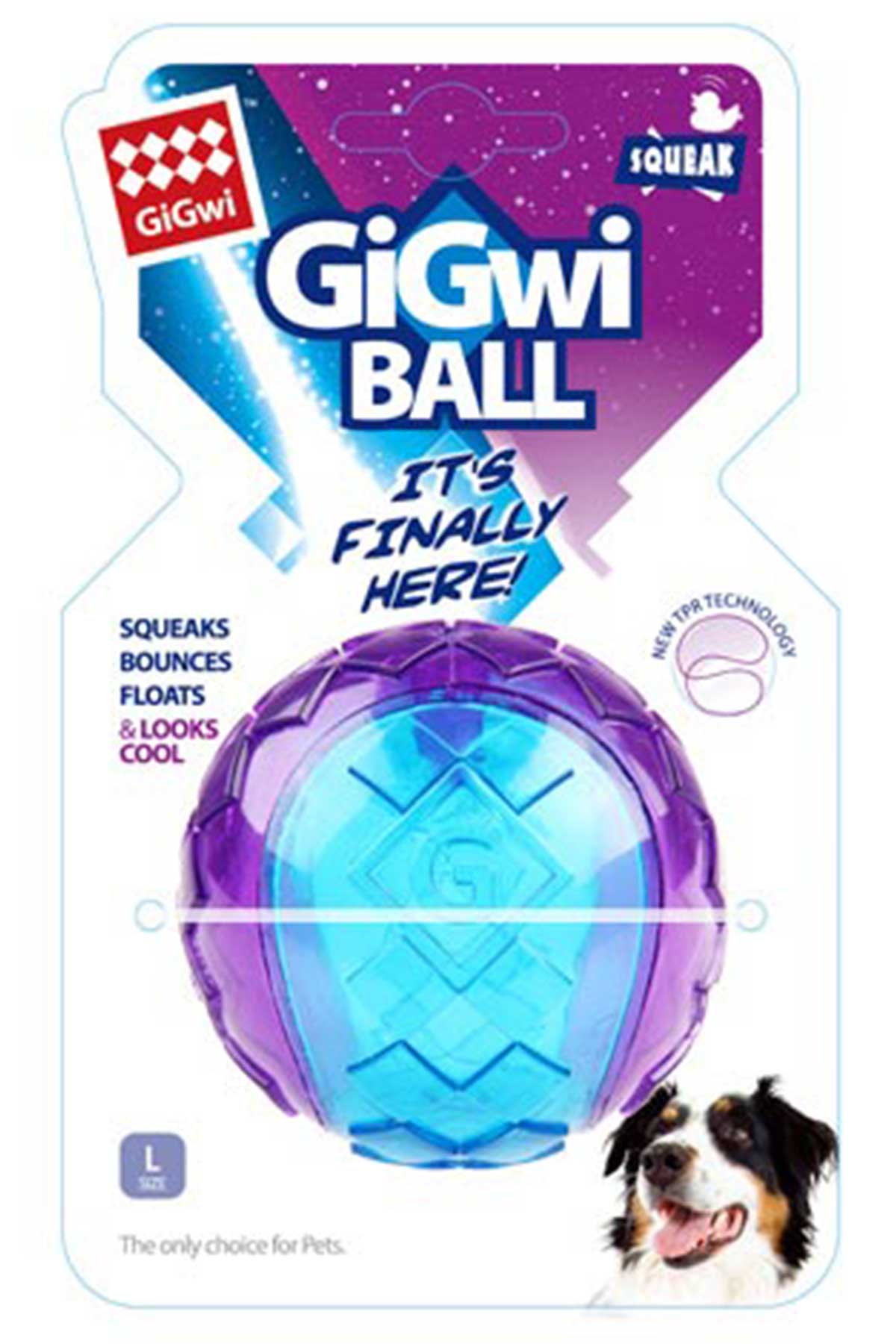 Gigwi Ball Sert Top 7 cm Şeffaf Köpek Oyuncağı