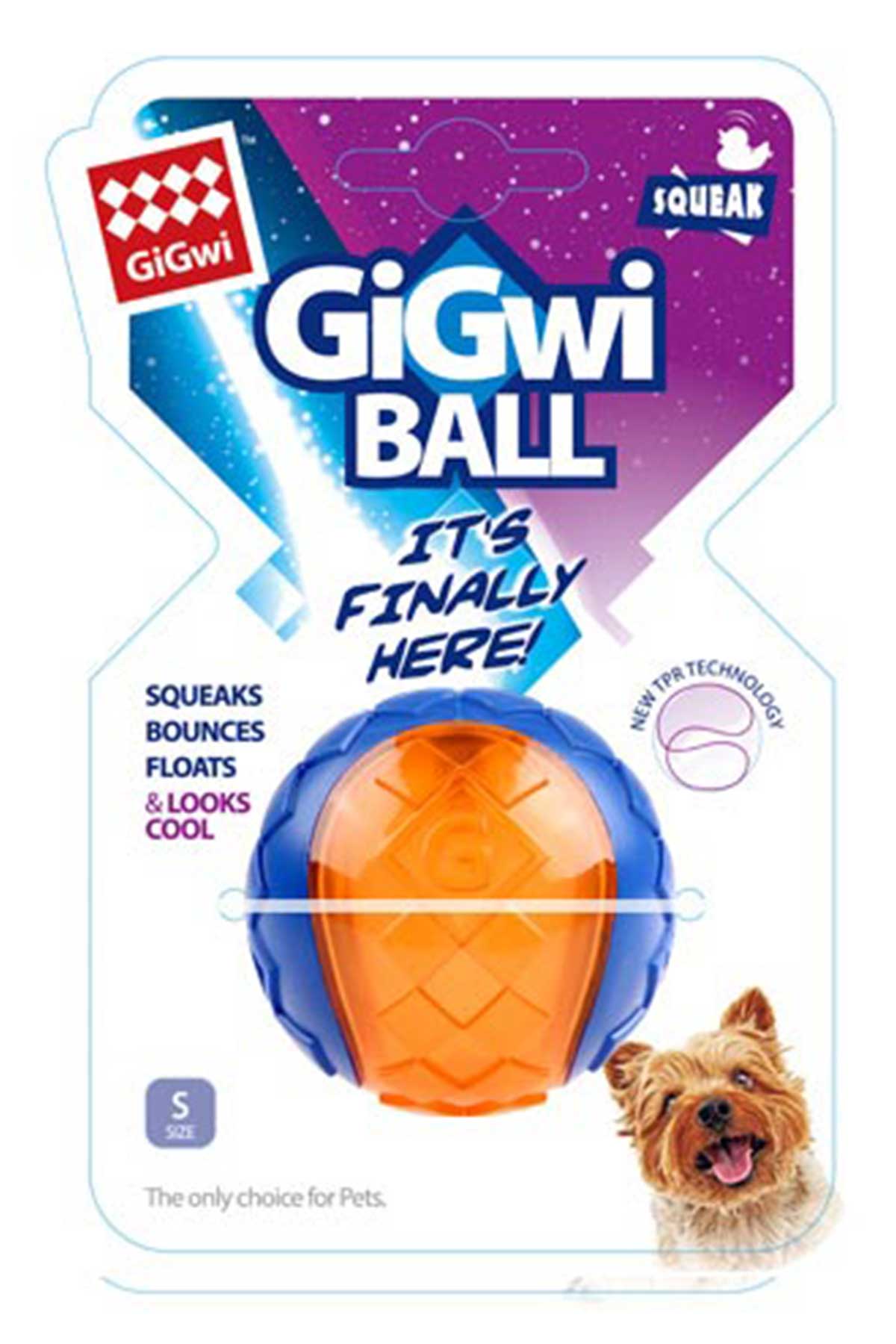 Gigwi Ball Sert Top 5 cm Şeffaf Renkli Köpek Oyuncağı