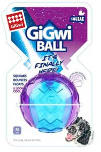 GIGWI - Gigwi Ball Sert Top 6 cm Şeffaf Renkli Köpek Oyuncağı