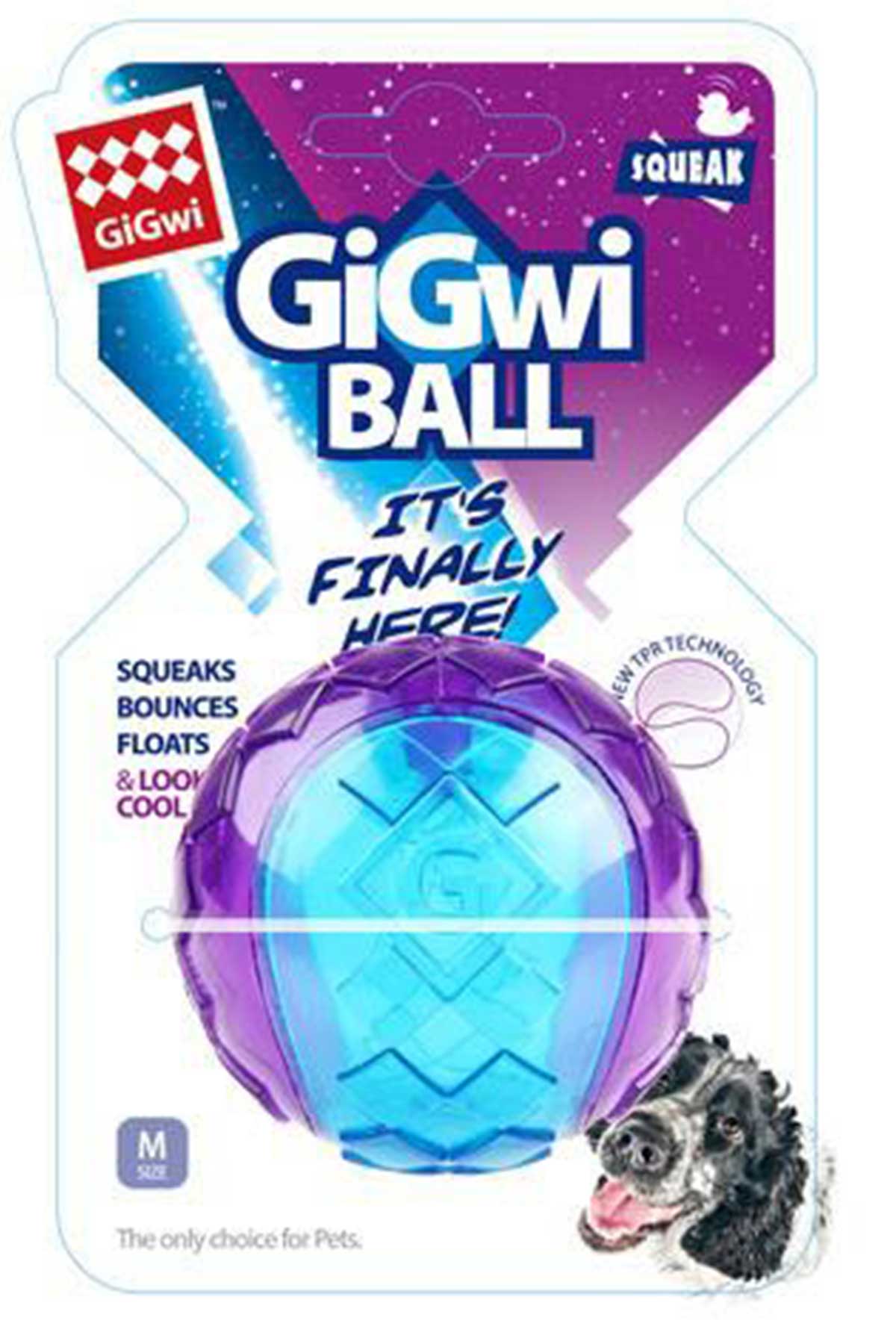 Gigwi Ball Sert Top 6 cm Şeffaf Renkli Köpek Oyuncağı