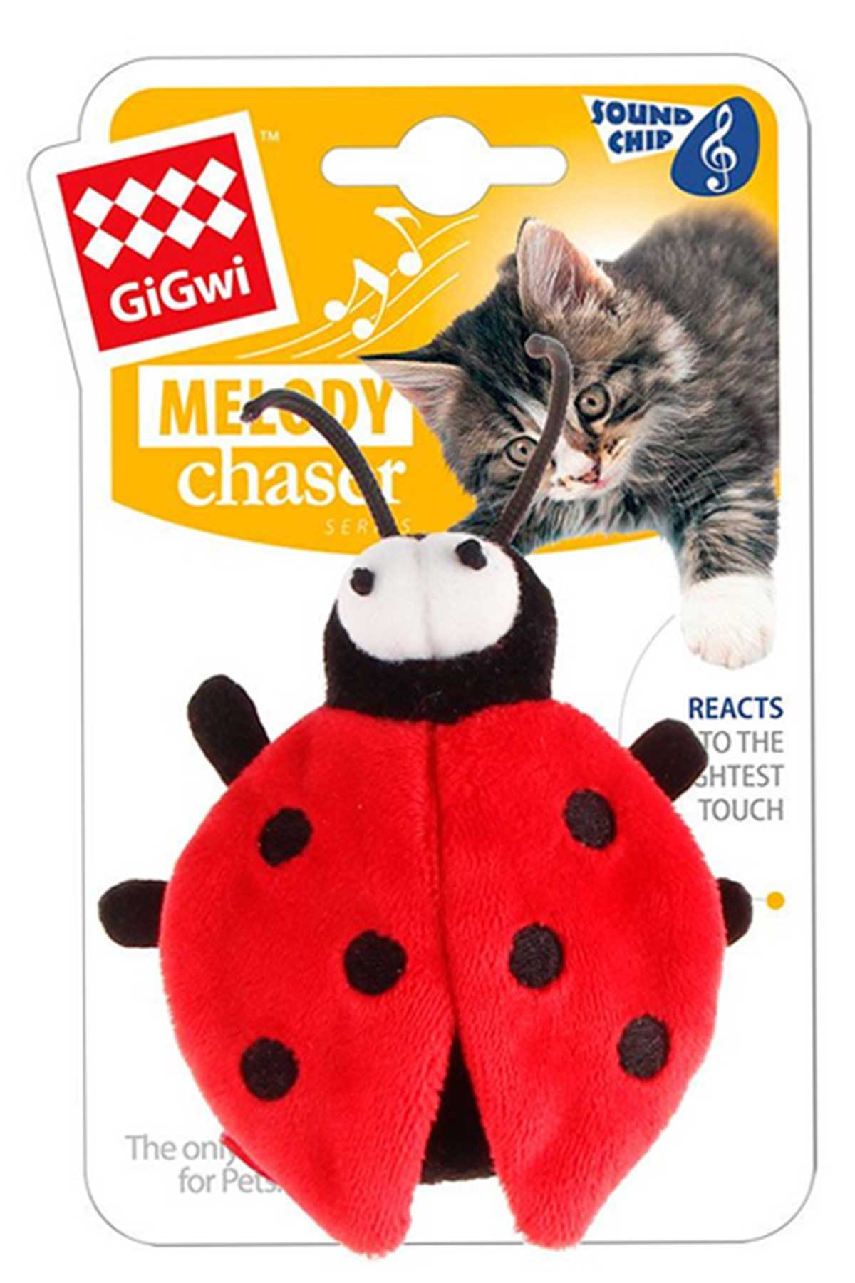 Gigwi Melody Chaser Peluş Uğur Böceği Sesli Kedi Oyuncağı