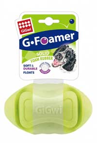 GIGWI - Gigwi Kauçuk Rugby Köpek Diş Kaşıma Topu 13 cm Yeşil