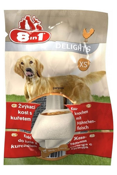 8in1 Delights Tavuklu Küçük Irk Köpek Ödül Kemiği (XS) 12gr