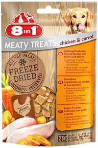 8 IN 1 - 8in1 Meaty Treats Tavuk ve Havuçlu Kurutulmuş Tahılsız Köpek Ödül Maması 50gr
