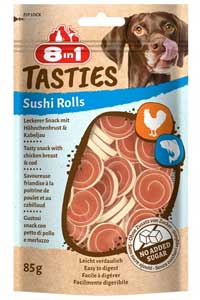 8 IN 1 - 8in1 Tasties Sushi Rolls Tavuklu Balıklı Sushi Köpek Ödülü 85 Gr