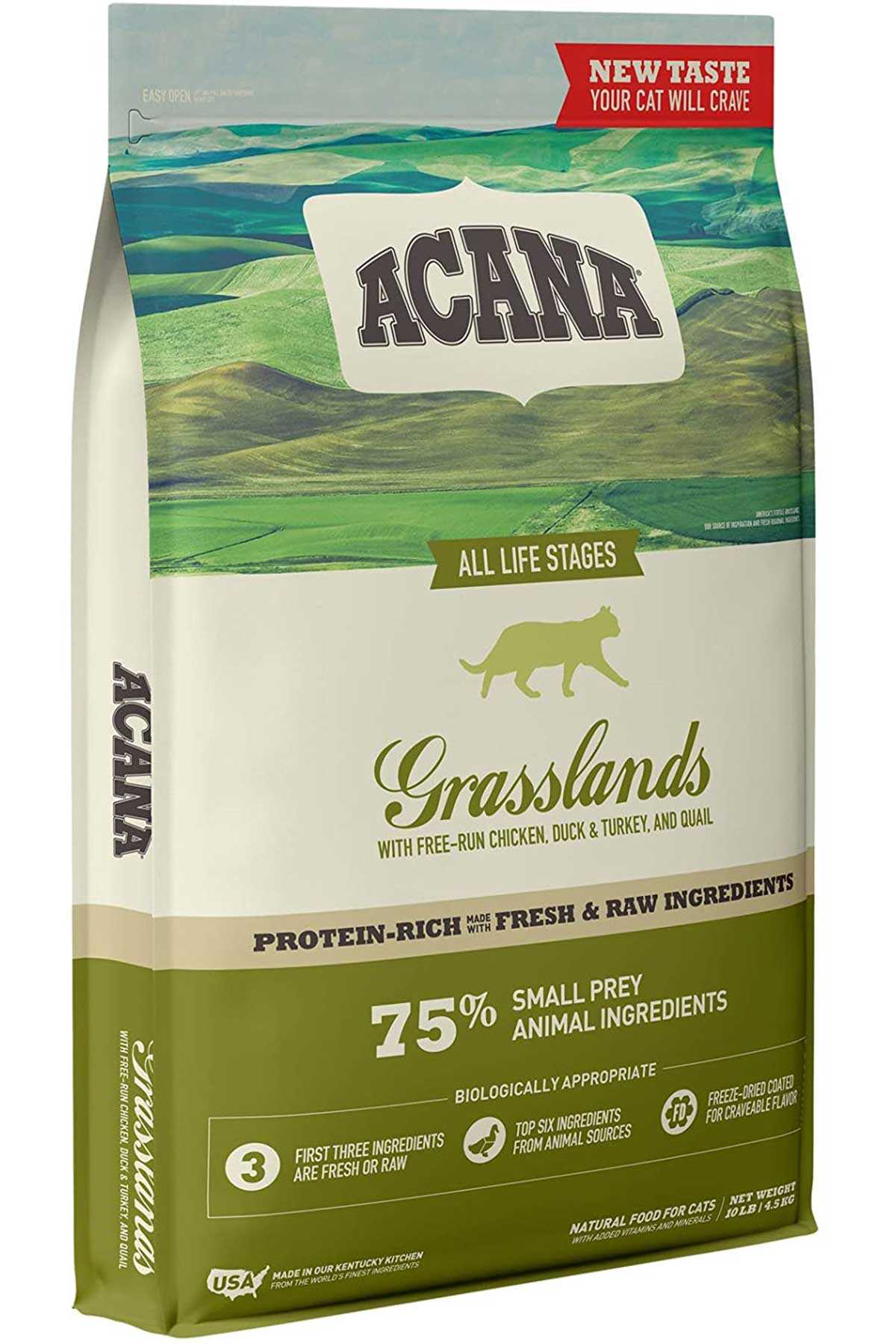 Acana Grasslands Kümes Hayvanlı Tüm Irk ve Yaşam Evreleri için Kedi Maması 1,8kg