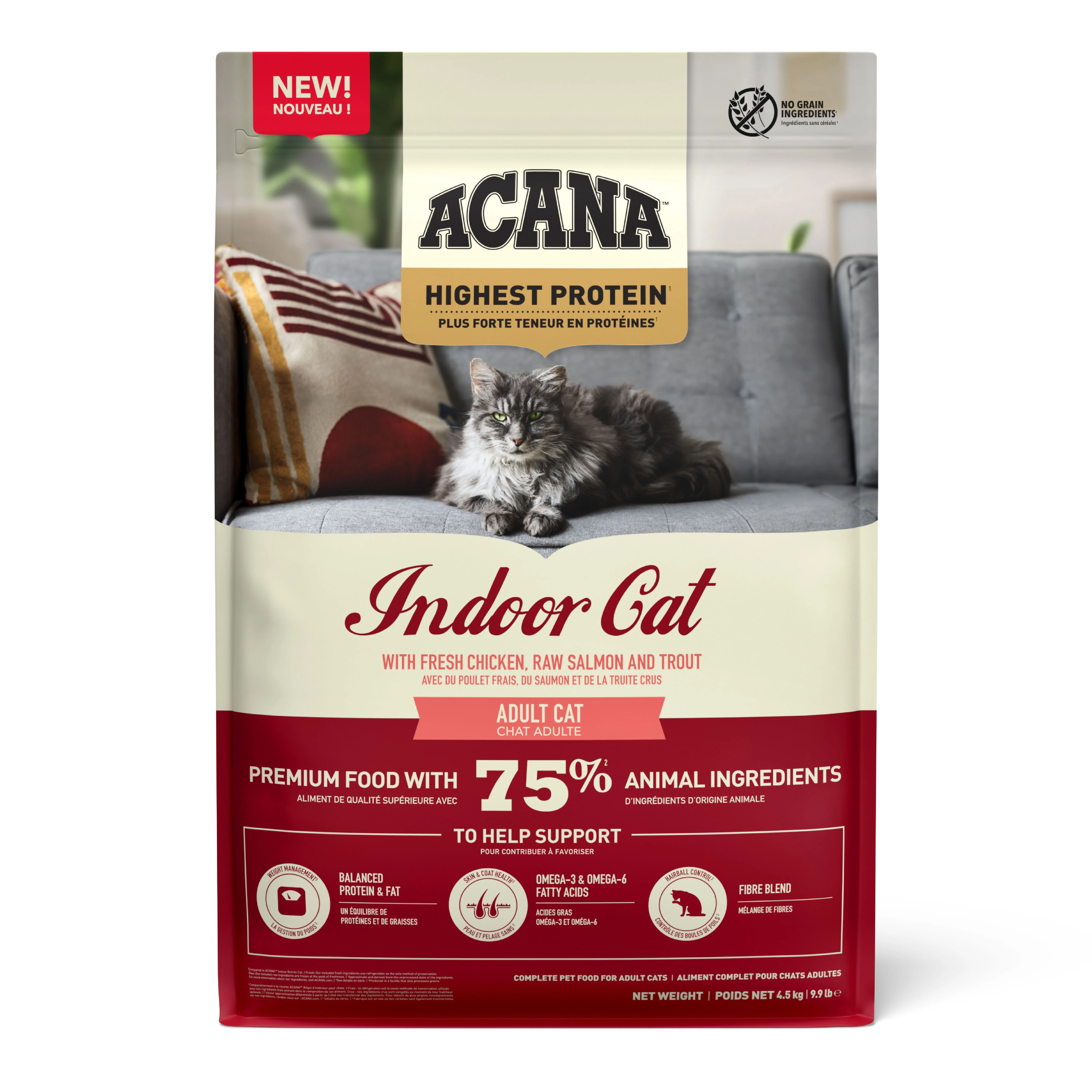 Acana Highest Protein Indoor Yetişkin Kedi Maması 4,5kg