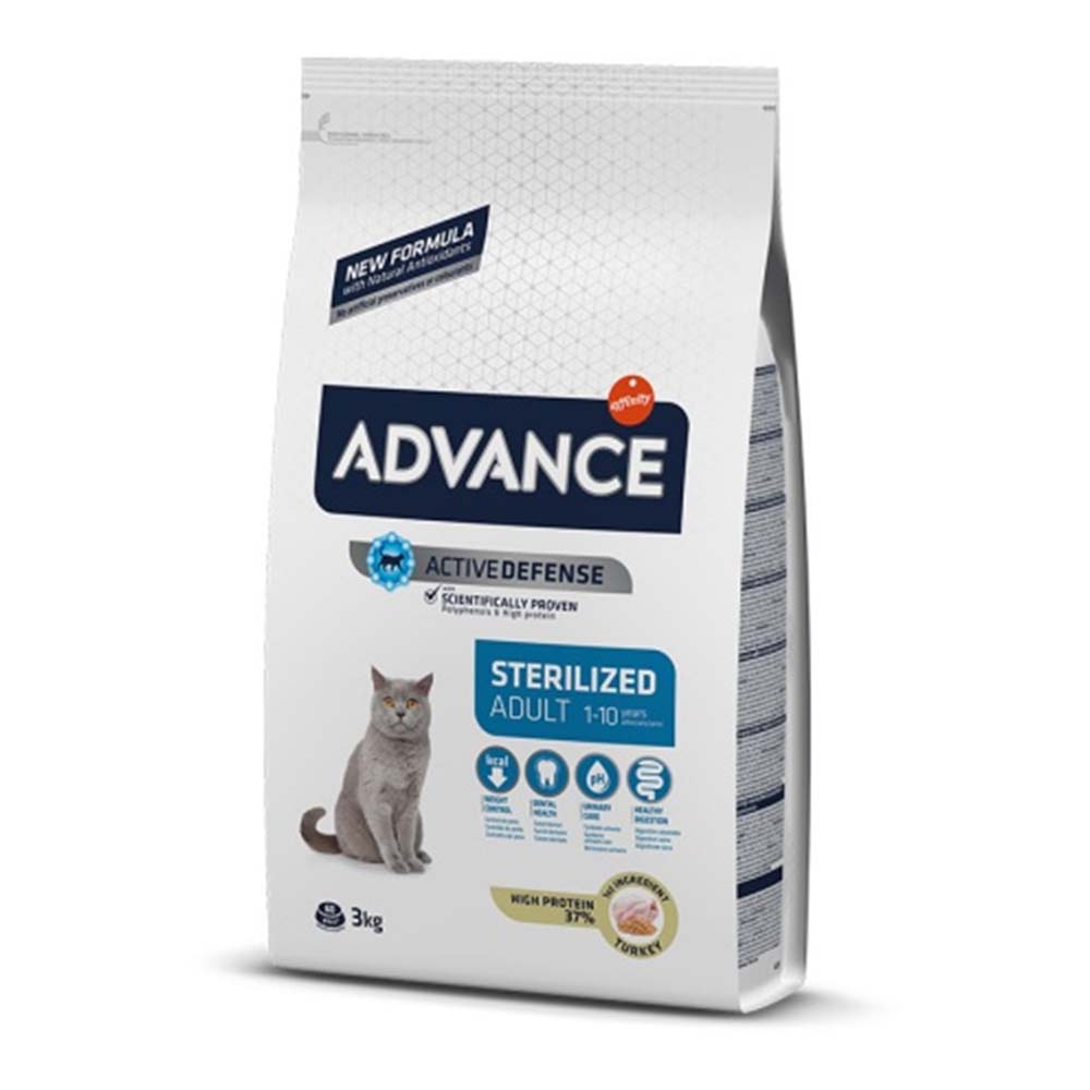 Advance Sterilised Hindi Etli Kısırlaştırılmış Kedi Maması 3 Kg