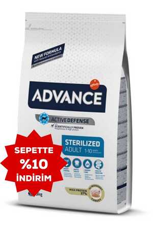 ADVANCE - Advance Sterilised Hindi Etli Kısırlaştırılmış Kedi Maması 3 Kg