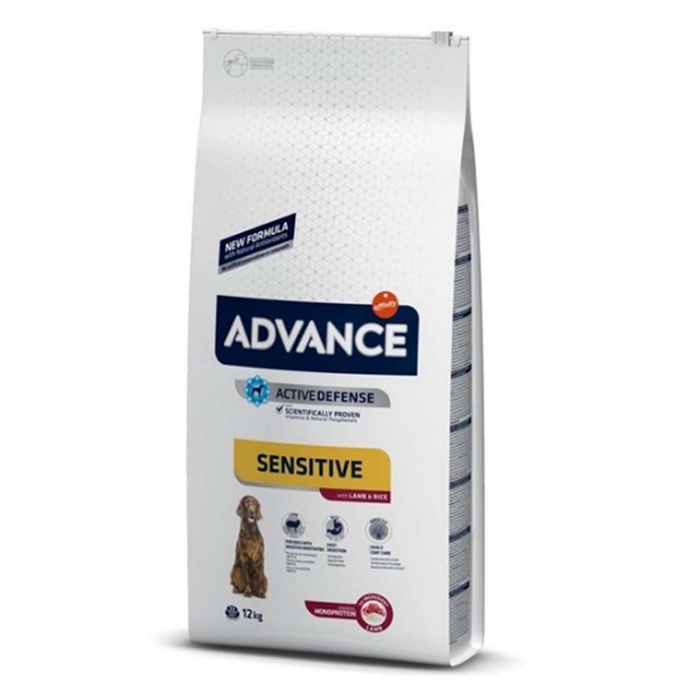 Advance Sensitive Kuzu Etli Pirinçli Yetişkin Köpek Maması 12kg