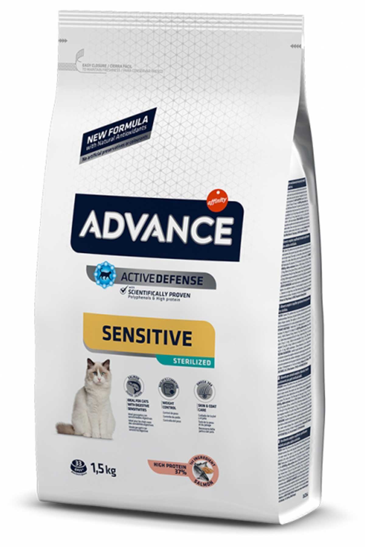 Advance Sensitive Somonlu Kısırlaştırılmış Kedi Maması 1,5kg