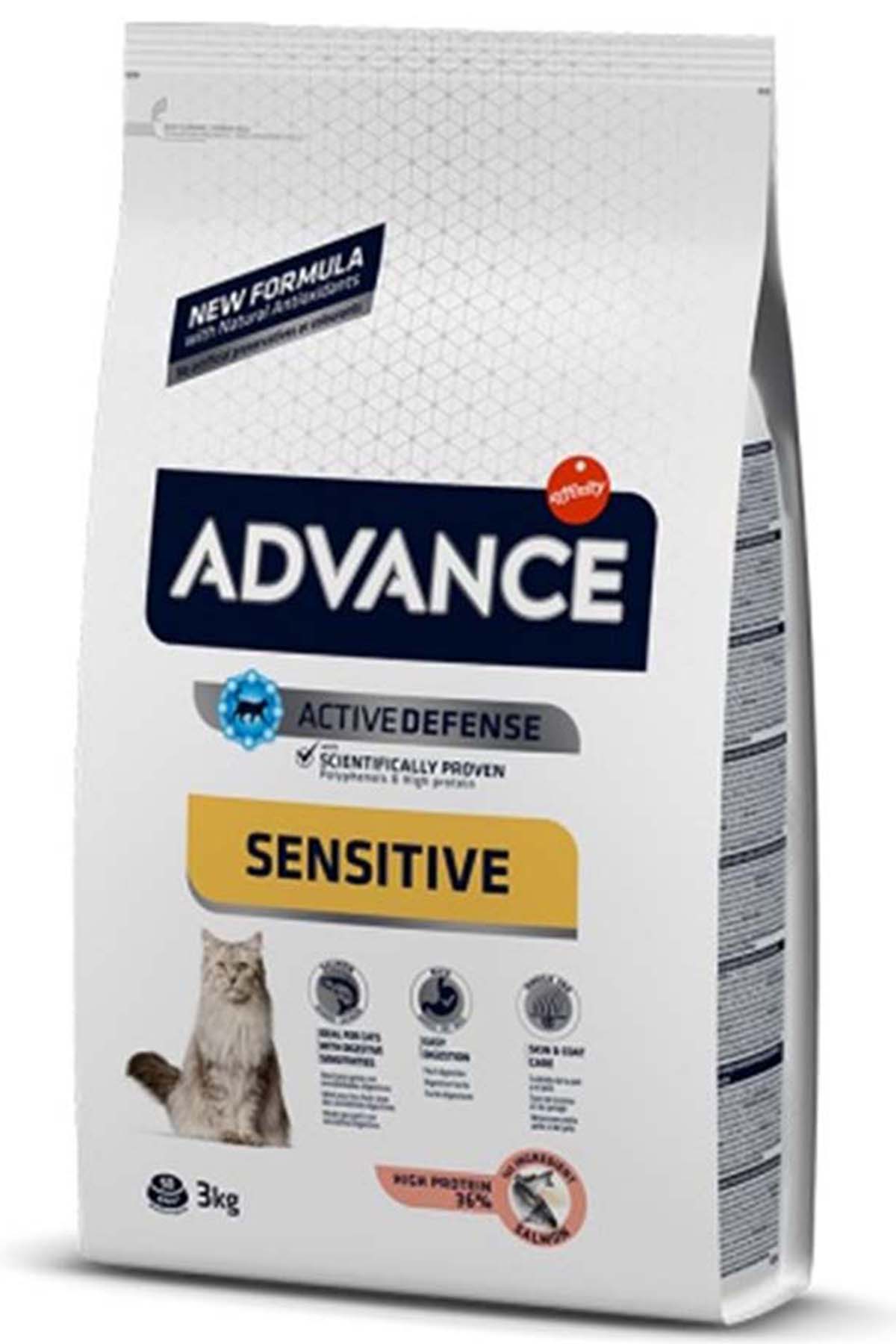 Advance Sensitive Somonlu Yetişkin Kedi Maması 3kg