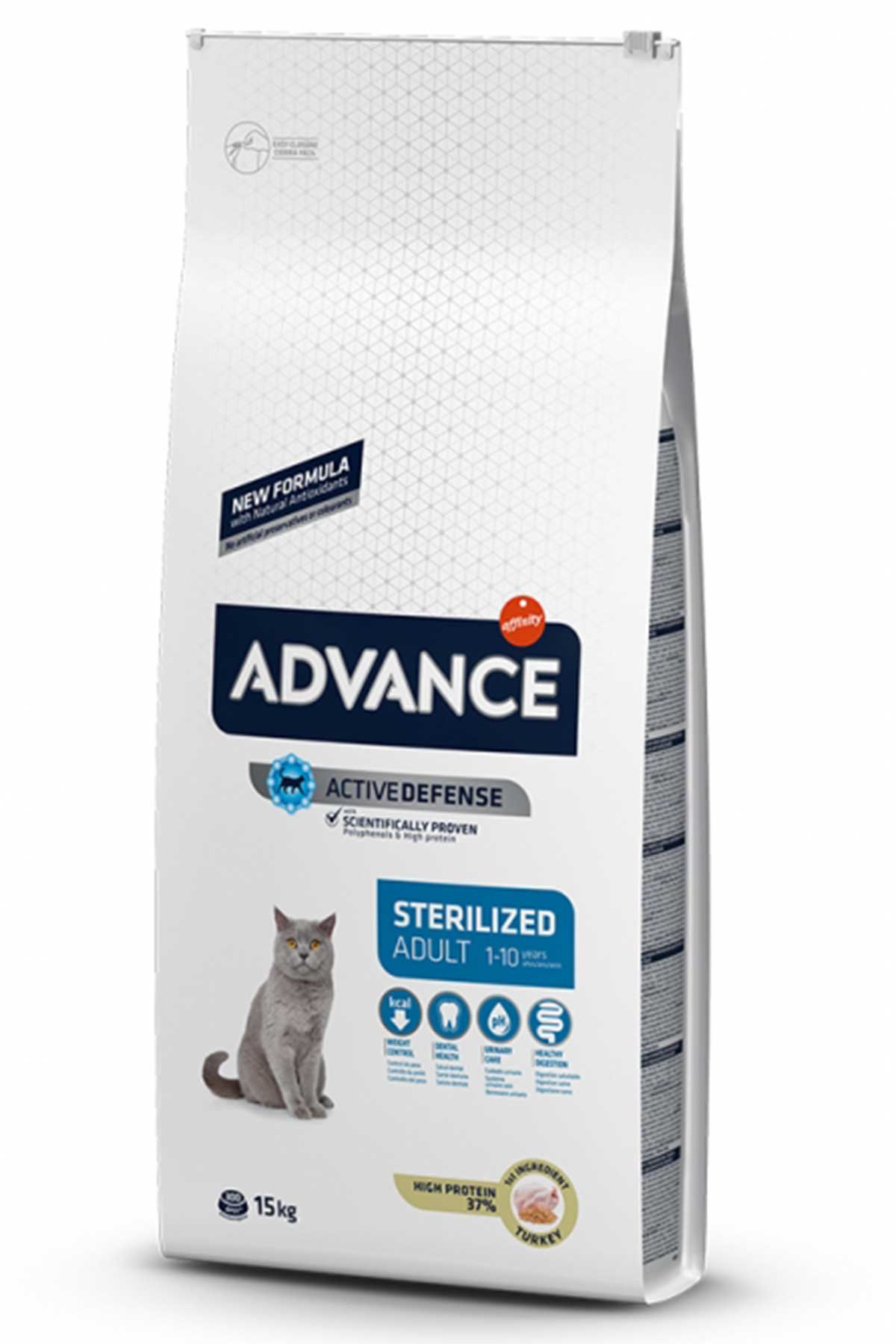 Advance Sterilised Hindili Kısırlaştırılmış Kedi Maması 15kg