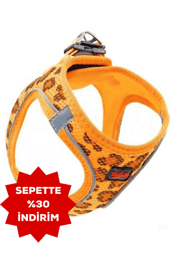 Tailpetz Air Mesh Harness Leopar Köpek Göğüs Tasması M