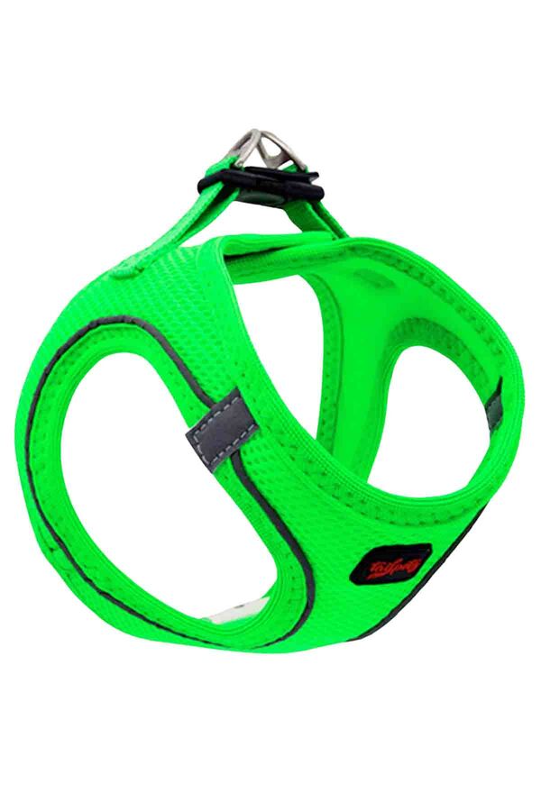 Tailpetz Air Mesh Harness Neon Yeşil Köpek Göğüs Tasması XL