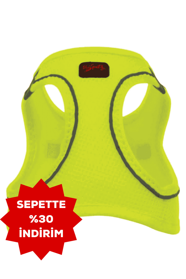 Tailpetz Air Mesh Harness Neon Lime Köpek Göğüs Tasması L