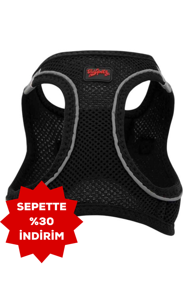 Tailpetz Air Mesh Harness Siyah Köpek Göğüs Tasması 3XS