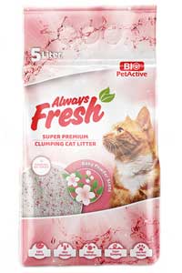 BIO PETACTIVE - Always Fresh Bebek Pudralı Topaklanan Kedi Kumu 5lt