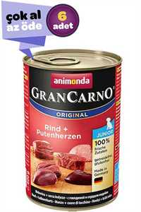 Animonda GranCarno Biftek ve Hindi Etli Yavru Köpek Konservesi 6x400gr (6lı)