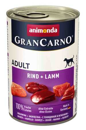 ANIMONDA - Animonda Gran Carno Biftek ve Kuzu Etli Yetişkin Köpek Konservesi 400gr