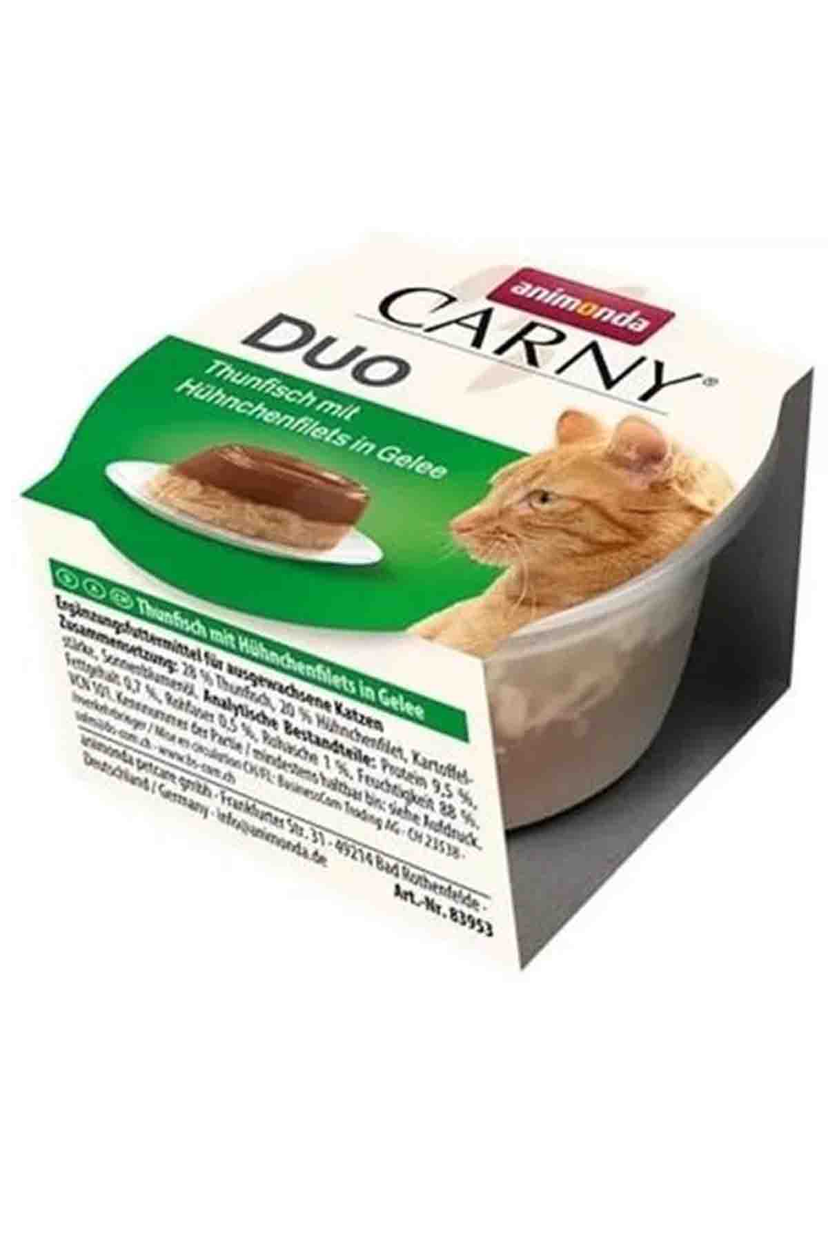 Animonda Carny Duo Ton Balığı ve Tavuklu Jöleli Kedi Konservesi 70gr