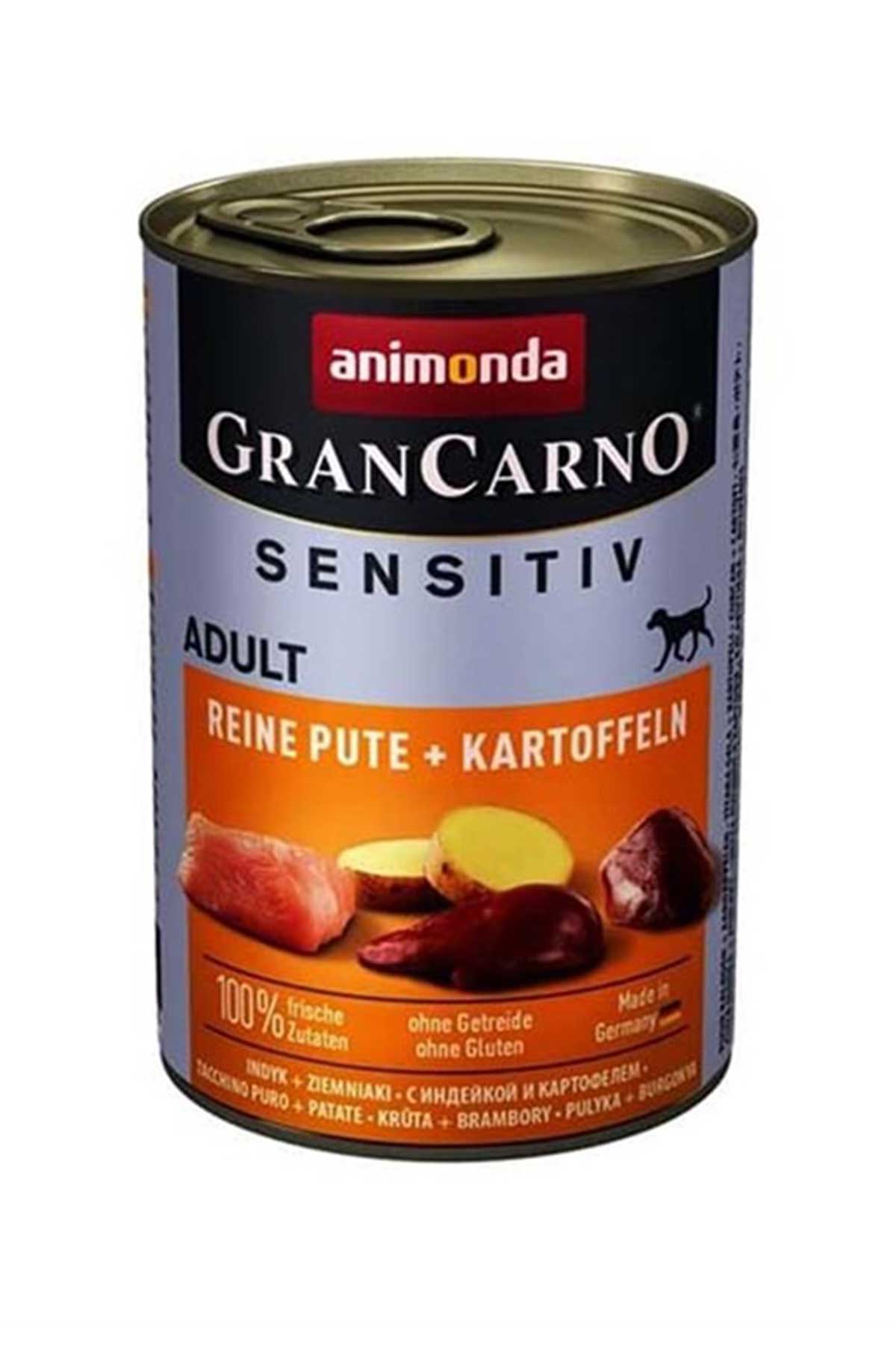 Animonda Gran Carno Sensitive Hindili Ve Patatesli Yetişkin Köpek Konservesi 400gr