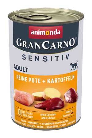 ANIMONDA - Animonda Gran Carno Sensitive Hindili Ve Patatesli Yetişkin Köpek Konservesi 400Gr