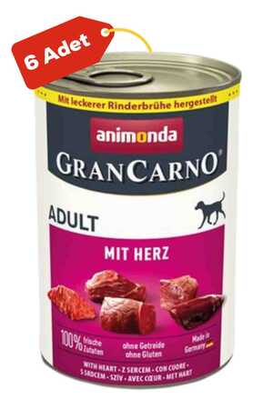ANIMONDA - Animonda Gran Carno Sığır Etli ve Yürekli Köpek Konservesi 6x400gr 6lı